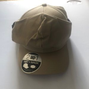 Tan Ball Cap and Mask set NWT UNISEX